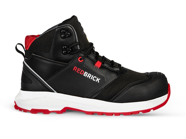 Redbrick Safety Sneakers Schoenen Pulse Overnose High S3 Hoog model zwart