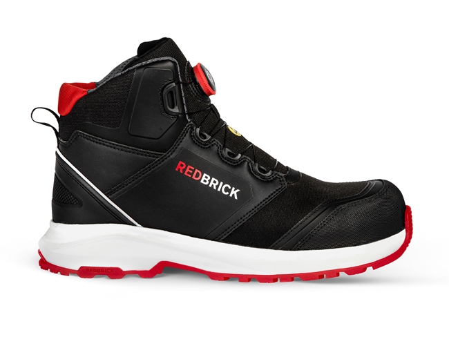 Redbrick Safety Sneakers Schoenen Pulse Speed Lace High S3 Hoog model zwart