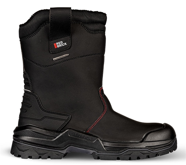 Redbrick Safety Sneakers Laarzen Pulse Black Boot + Wool S7S Hoog model Gevoerd zwart