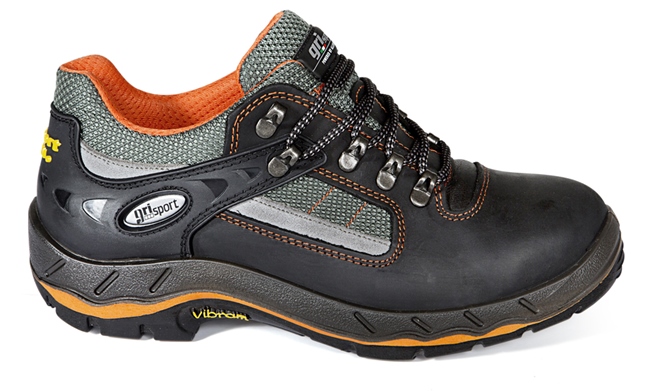 Grisport Schoenen 71605L Veilige neus- zool zwart-oranje