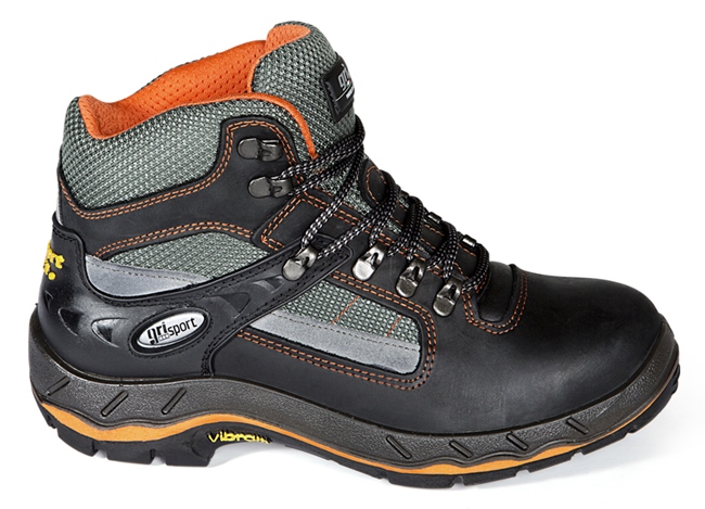 Grisport Schoenen 71607L hoog Veilige neus- zool zwart-oranje